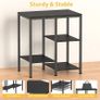 Kitchen Microwave Stand,4-Tier Adjustable Bakers Rack,Multi-Purpose Kitchen Storage Cart for Coffee Station,Space-Saving Metal Appliance Shelf for Living Room (Black) Image 6