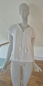 Next petite short sleeve tassel top(size10)