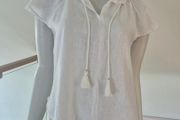 Next petite short sleeve tassel top(size10)