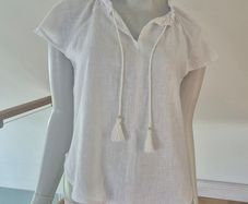 Next petite short sleeve tassel top(size10)