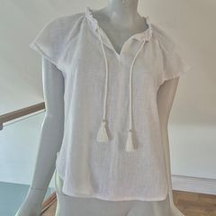 Next petite short sleeve tassel top(size10)