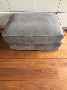 Grey Corner Sofa with Footstool (Harvey Norman Fantasia)