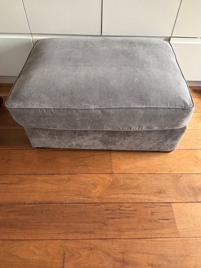 Grey Corner Sofa with Footstool (Harvey Norman Fantasia)