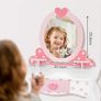 Kids Vanity Set, Table & Chair Vanity Set With Mirror (Includes 15 pcs multiple make up accessories), Makeup Dressing Table with Storage Drawer, Pink Image 3