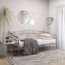 Sofa Bed Frame Grey Metal 90x200 cm Image 10