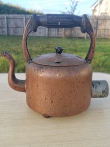 Vintage electric kettle made of copper