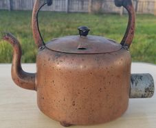 Vintage electric kettle made of copper