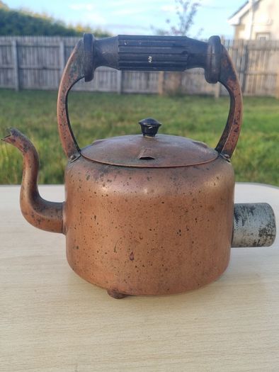 Vintage electric kettle made of copper