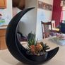 Crescent Moon Decoration With Elliptical Plant Pot Image 9