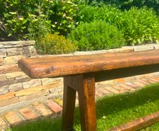 Antique mid 18c yew bench