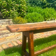 Antique mid 18c yew bench