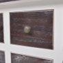 Console Cabinet 6 Drawers Brown and White Wood Image 3