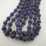 Antique Venetian Style Green Thosuand Eyes Glass & Blue Chevron Glass Beads Necklace Image 9