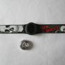Slap-on Watch - Black Rubber Band with Skulls Image 2