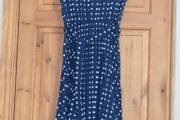 Dress suit 14 size L elasticated waist navy and white. Pleated from waist down