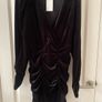 H&M Black velvet dress size small Image 3