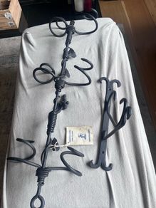 Hand Crafted John Forkin Iron Wine Bottle Holder