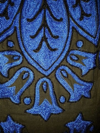 French Connection size uk8-10 black and blue beaded dress