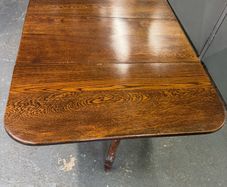 Antique Solid Oak Gateleg Dining Table - Jacobean Style Drop-Leaf