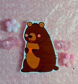 Cute handmade Bear sticker