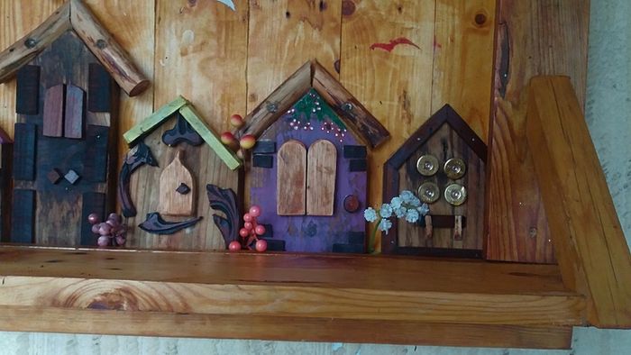 Rustic Fairy Door floating shelf / display