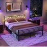 King Size Bed Frame with Headboard & lights Image 6