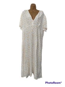 Dunnes white floral midi dress size xxl size 22-24 Postage included