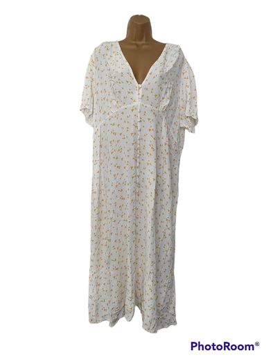 Dunnes white floral midi dress size xxl size 22-24 Postage included