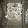 Pair of Heavy, Clear Crystal Glass Cube Shaped Votive Candle Holders, Image 3