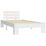Bed Frame White Solid Pine Wood 90x200 cm Image 2