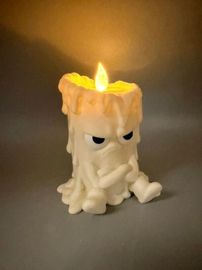 Grumpy Candle  3D Printed Decorative Candle Holder