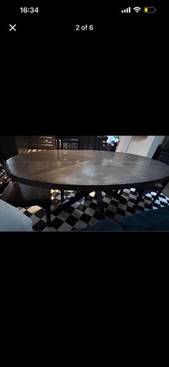 dark wooden kitchen table