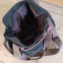 Canvas Black-and-Brown Crossbody Bag Image 6