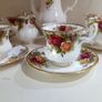 15 piece Coffee Set With Medium Coffee Pot  Royal Albert Old Country Roses For 6 Person Setting, Bone China Image 2