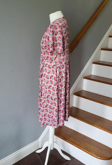 Pink pattern dress, Size XL-XXL / 12-14