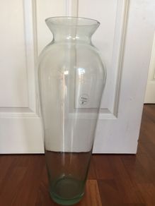 Tall glass vase