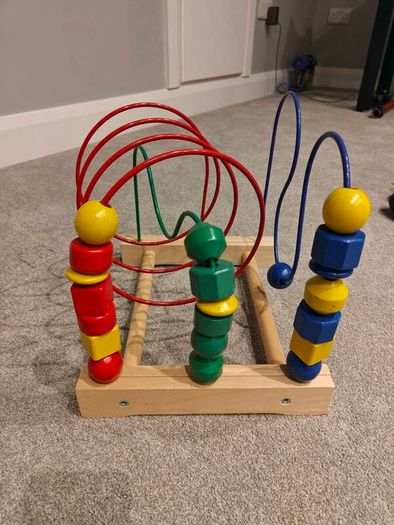 Ikea mula wooden bead Rollercoaster toddler toy