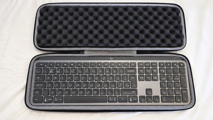 Logitech MX Keys Keyboard & Logitech MX Palm Rest with Hardcase - Desktop PC, Laptop