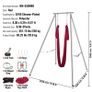 Aerial Yoga Frame & Yoga Hammock, 9.67 ft Height Professional Yoga Swing Stand Comes with 6.6 Yards Aerial Hammock, Max 551.15 lbs Load Capacity Yoga Rig for Indoor Outdoor Aerial Yoga Image 2