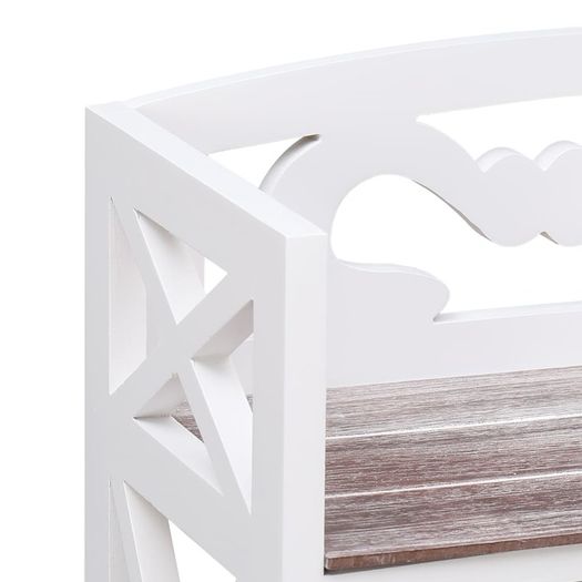 Bathroom Cabinet White and Brown 46x24x116 cm Paulownia Wood