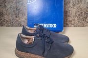 Birkenstock Wrigley unisex shoes trainers Navy suede leather Size UK 5 EU 38 boys girls women BRAND NEW BOXED