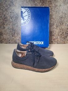 Birkenstock Wrigley unisex shoes trainers Navy suede leather Size UK 5 EU 38 boys girls women BRAND NEW BOXED