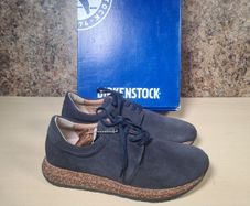Birkenstock Wrigley unisex shoes trainers Navy suede leather Size UK 5 EU 38 boys girls women BRAND NEW BOXED