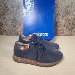 Birkenstock Wrigley unisex shoes trainers Navy suede leather Size UK 5 EU 38 boys girls women BRAND NEW BOXED