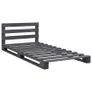 Pallet Bed Frame Grey Solid Pine Wood 90x200 cm Image 2