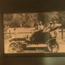 Antique glass lantern slide - photo of 4 young men sitting on antique car Image 4