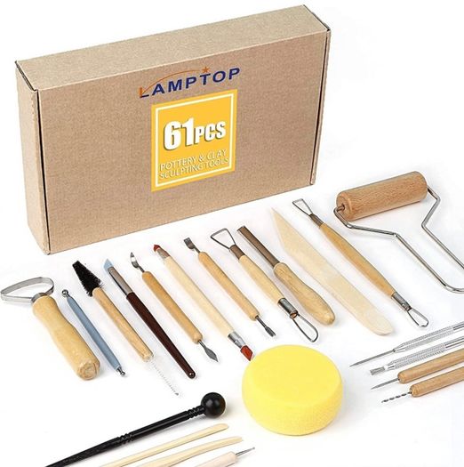 61pcs Ceramic Tools Clay Sculpting Set, Polymer Clay Tools Clay Sculpting Tools, Pottery Carving Tool for Engraving Modeling Embossing Shaping Art DIY (FREE POSTAGE)