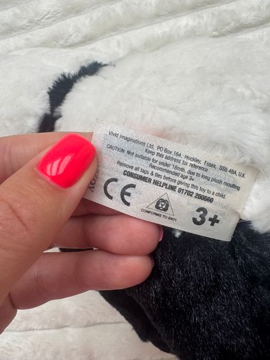 Protected Pals approx. 12 Panda Bear  Plush Moose Used Damaged nose Please see pictures
