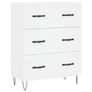 Highboard White 69.5x34x180 cm Image 6