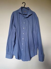 Tommy hilfigher long sleeve shirt size xl navy and white pin stripes